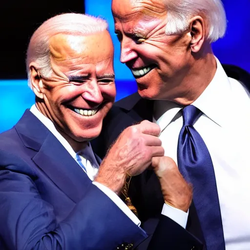 Image similar to joe biden baring his teeth to show off gold teeth