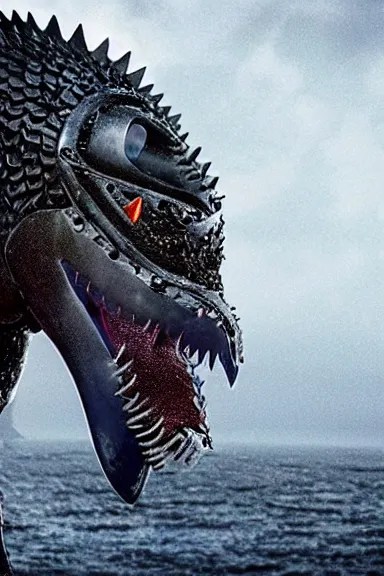 Image similar to very very intricate photorealistic photo of a chain chomp in an episode of game of thrones, photo is in focus with detailed atmospheric lighting, award - winning details