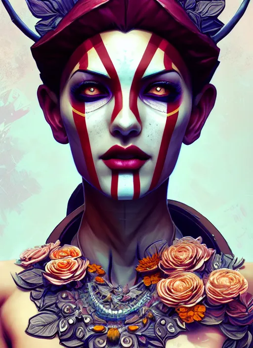 Image similar to symmetry!! portrait of floral! borderlands 3 psycho, intricate, elegant, highly detailed, digital painting, artstation, concept art, smooth, sharp focus, illustration, art by artgerm and greg rutkowski, 8 k