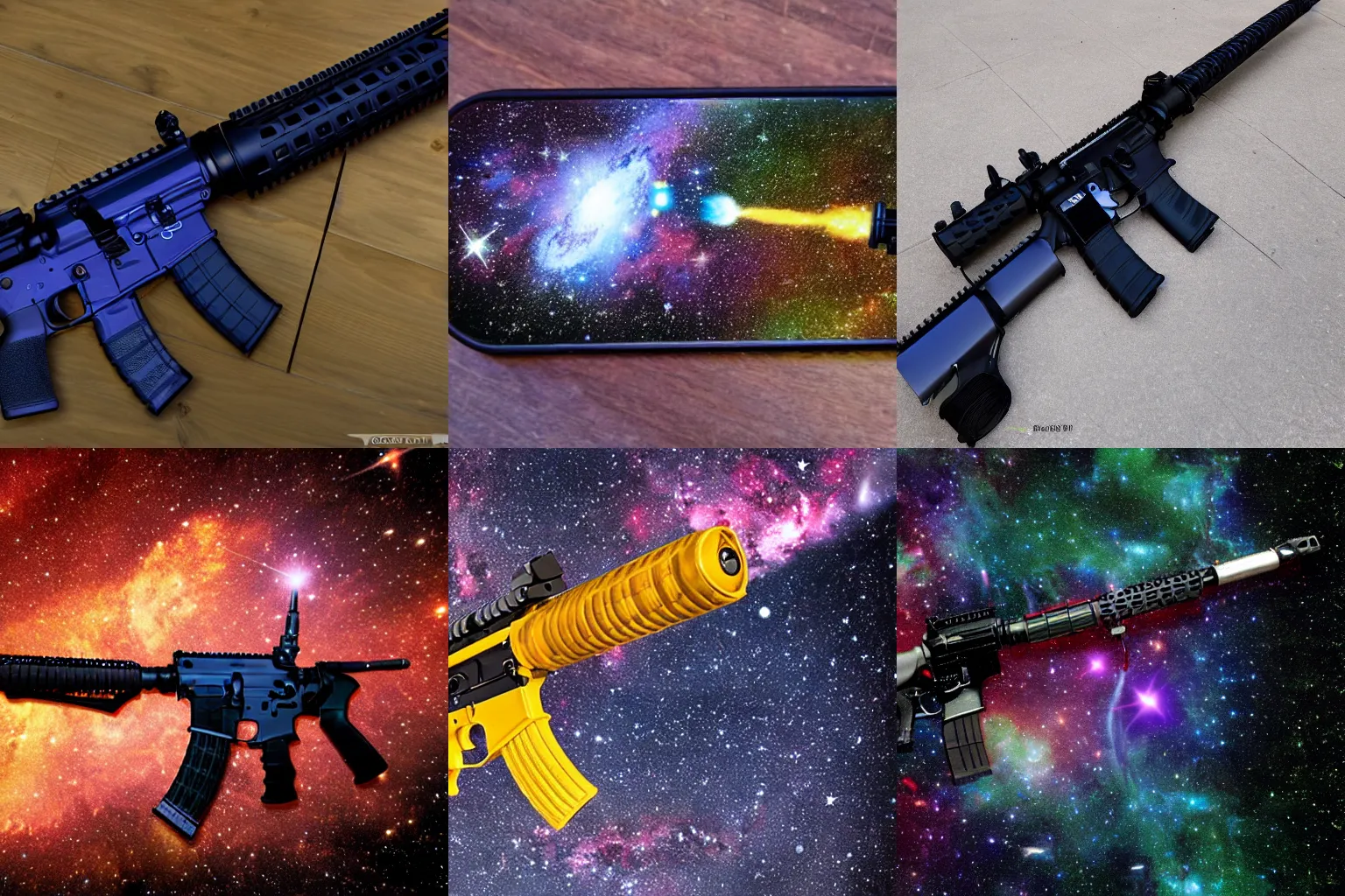 Prompt: a cosmic AR-15, 8k