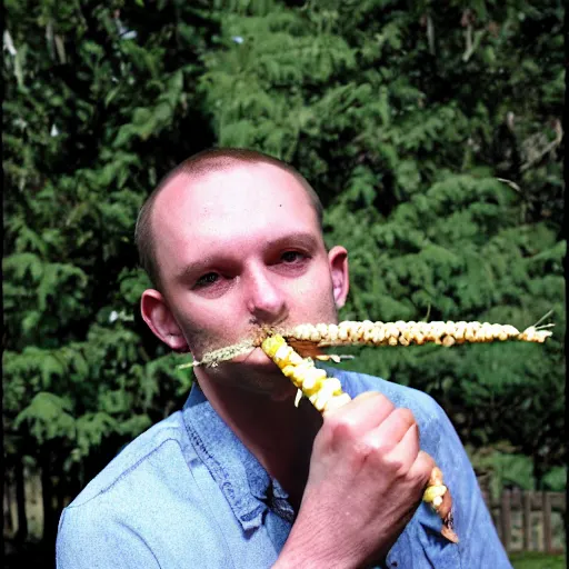 Image similar to nikita hrushev smokes corn