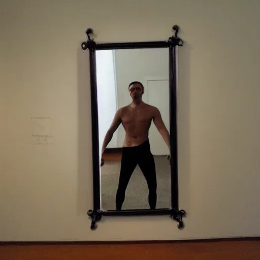 Image similar to MirrorWalker superhero who can walk across mirrors and become his own reflection