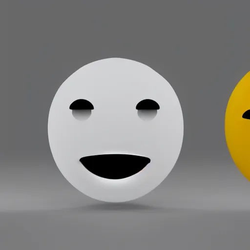 Prompt: 4 k render of a 3 d sonder emoji, plain white background