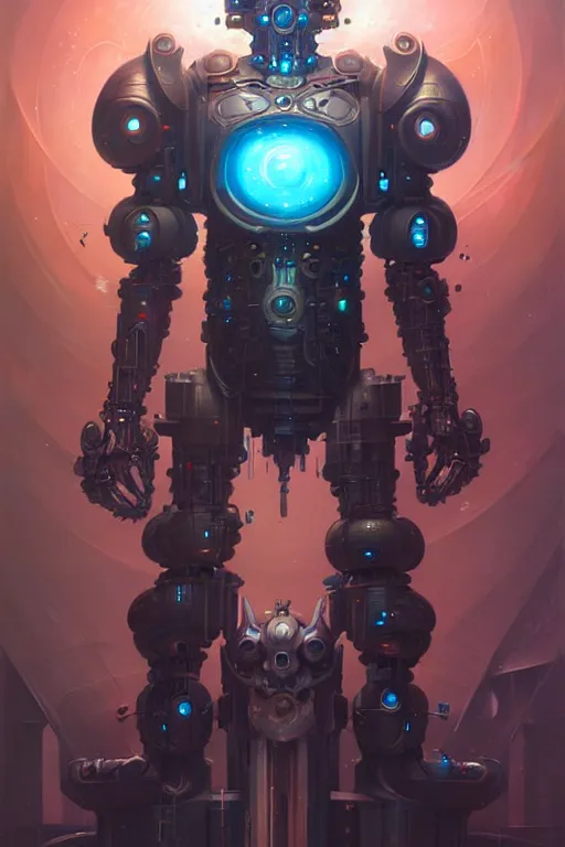 Image similar to Cyberpunk Biomechanical Galactus by Peter Mohrbacher