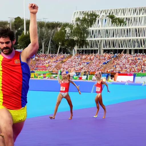 Prompt: hairy cobi from the Barcelona olympic games
