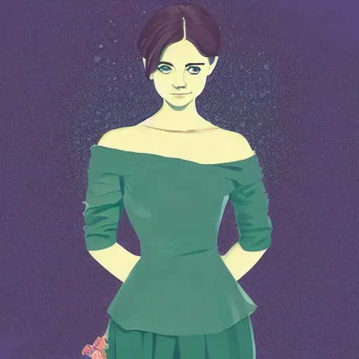 Image similar to jenna coleman. clean cel shaded vector art. shutterstock. behance hd by lois van baarle, artgerm, helen huang, by makoto shinkai and ilya kuvshinov, rossdraws, illustration, art by ilya kuvshinov