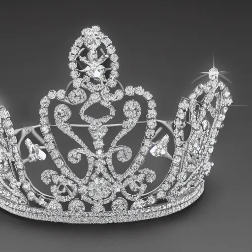 Prompt: a tiara from a jewels catalog, hi res, macro, pandora