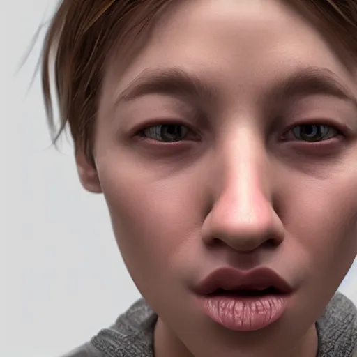 Prompt: headshot of person holding in their mouth, hyperrealistic, insane detail, real life, realisitc, ray tracing, 1 6 k hd
