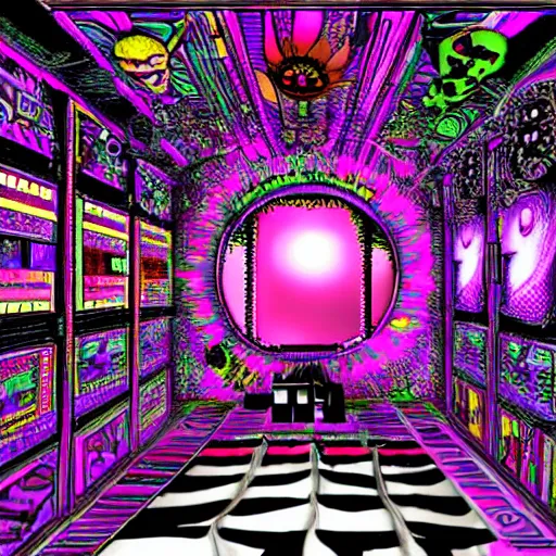 Prompt: weirdcore room