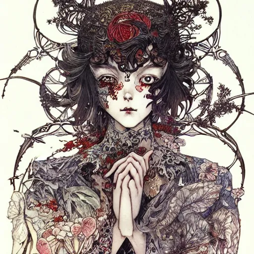 Image similar to prompt: Portrait painted in Frank frazzeta style drawn by Vania Zouravliov and Takato Yamamoto, inspired by Fables, intricate acrylic gouache painting, high detail, sharp high detail, manga and anime 2000