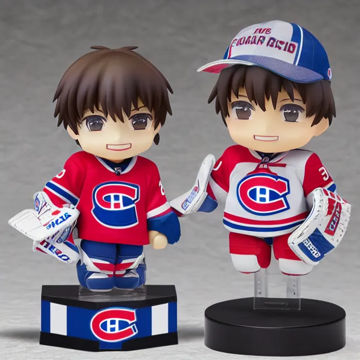 Prompt: Carey Price Goaltender, An anime Nendoroid of Carey Price, goalie Carey Price, number 31, Montreal Habs Canadiens figurine, detailed product photo