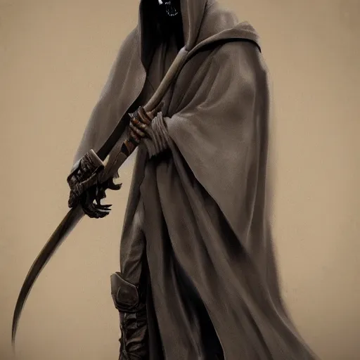 Image similar to grim reaper but master aplinter, photorealistic, artstation