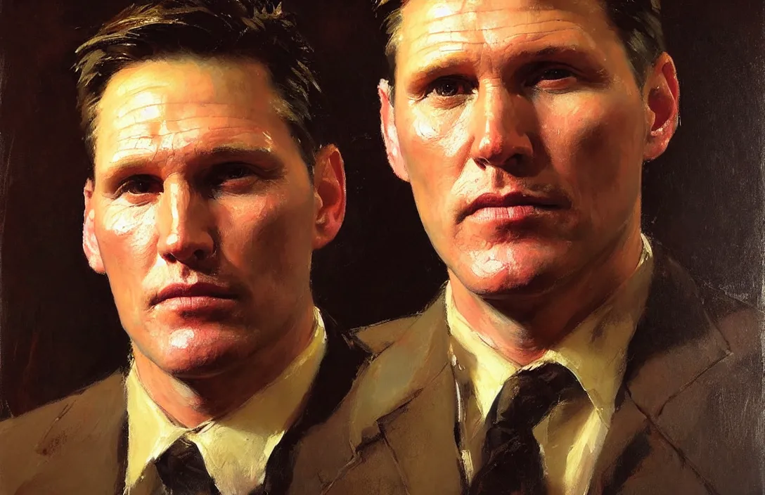 Image similar to portrait of keir starmer!!!!!!!!!!!!!!!!!!!!!!!!!!!, detailed face, detailed painting, epic lighting, by ilya repin, phil hale and kent williams