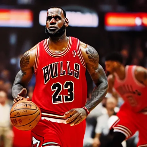 Image similar to LeBron James as a member of the Chicago Bulls