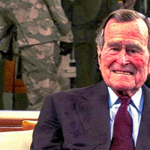 Image similar to George H.W. Bush destroys Iraq