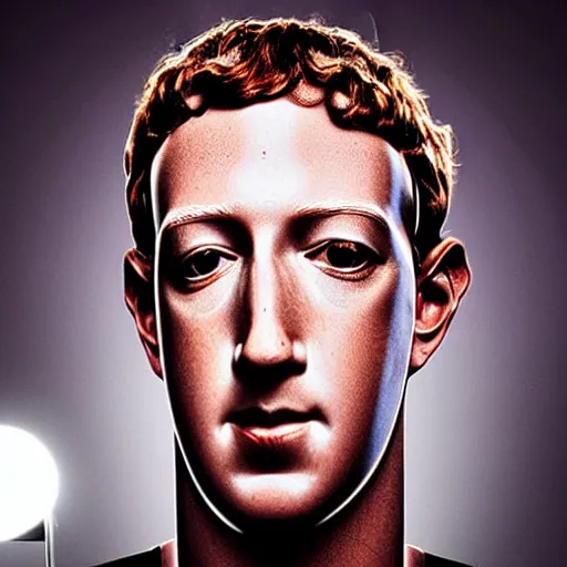 Image similar to a poster of the Big brother is watching you with face of mark Zuckerberg