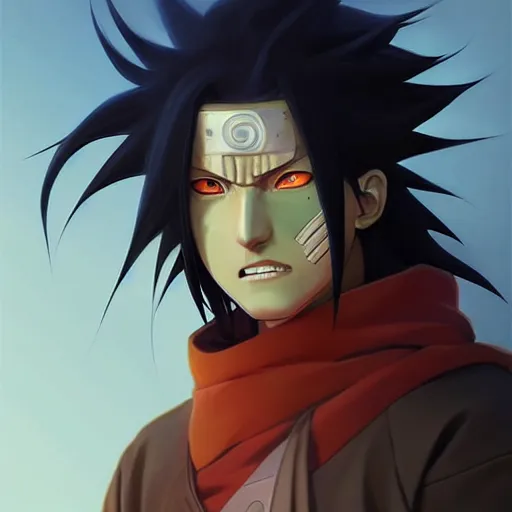 Image similar to portrait of madara uchiha from naruto shippuden, highly detailed, digital painting, artstation, concept art, smooth, sharp focus, illustration, art by artgerm and greg rutkowski and alphonse mucha, beautiful composition