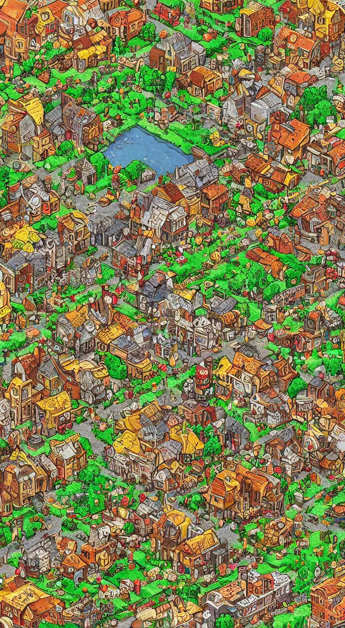 Prompt: a highly detailed illustration of old Turkey city in pixelart style
