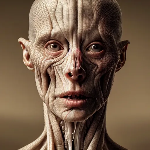 Prompt: Human with partially translucent skin, visible muscles and nerves, beautiful detailed intricate insanely detailed octane render, 8K artistic photography, photorealistic, chiaroscuro, by David Cronenberg, Raphael, Caravaggio