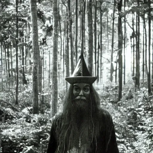 Image similar to wizard in forest, photo from the 70s