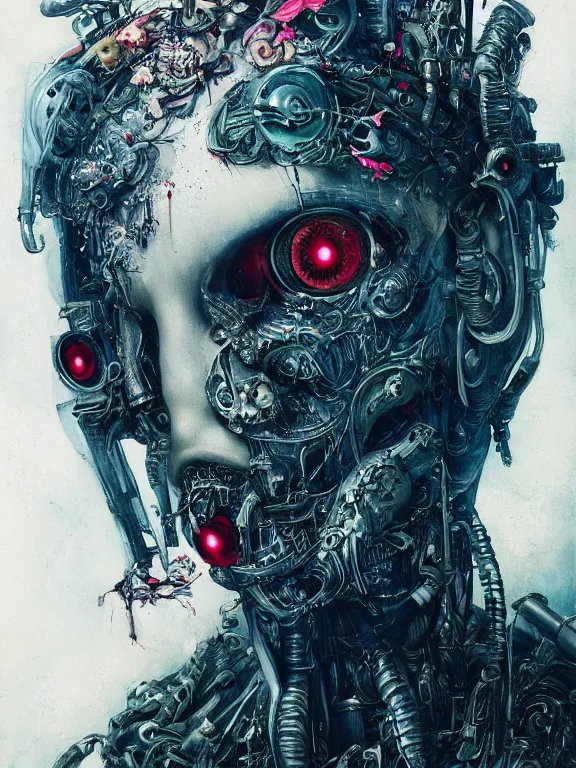 Prompt: art portrait of an undead ghost in the shell, intricate detailed armour ,8k,by tristan eaton,Stanley Artgermm,Tom Bagshaw,Greg Rutkowski,Carne Griffiths, Ayami Kojima, Beksinski, Giger,trending on DeviantArt,face enhance,hyper detailed,minimalist,cybernetic, android, blade runner,full of colour,