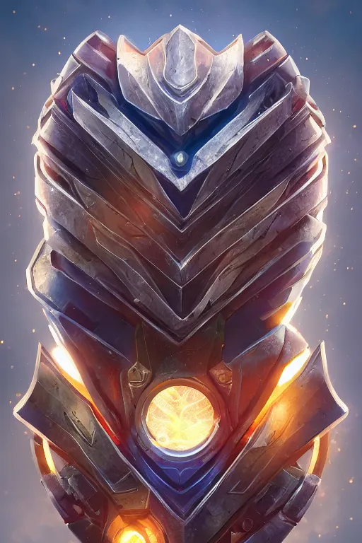 Image similar to shield fantasy epic legends game icon stylized digital illustration radiating a glowing aura global illumination ray tracing hdr fanart arstation by ian pesty and katarzyna da „ bek - chmiel