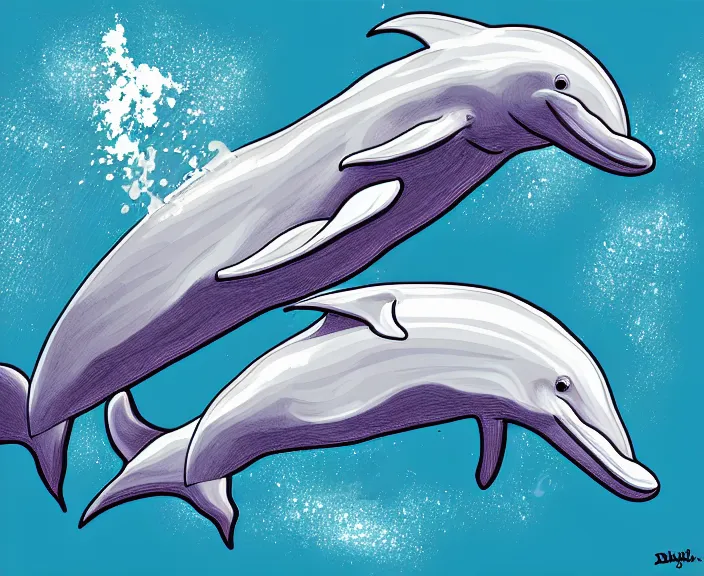 Image similar to Hybrid Between a Human and an Dolphin, Digital Art, Cartoon Style