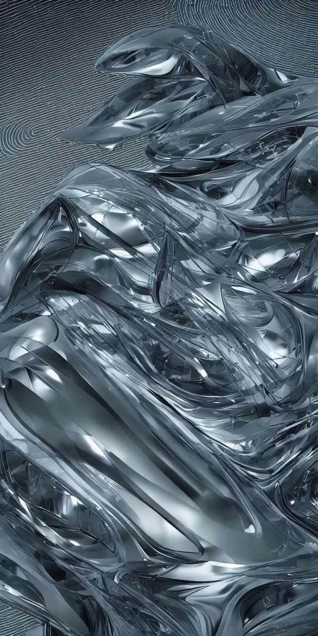 Image similar to A seamless pattern of a futuristic sci-fi concept car by zaha hadid ash thorp khyzyl saleem, futuristic car, Daniel Simon design in the blade runner 2049 film, large patterns, keyshot product render, plastic ceramic material, shiny gloss water reflections, High Contrast, metallic polished surfaces, seamless pattern, white , grey, black and aqua colors, Octane render in Maya and houdini, vray, ultra high detail ultra realism, unreal engine, 4k in plastic dark tilt shift