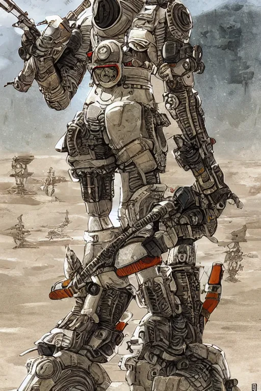 Image similar to anthropomorphic rodent with white and black ancestral ornate japanese tactical gear on an abandonment desert planet, high intricate details, long shot, rule of thirds, golden ratio, graphic novel by fiona staples and dustin nguyen, by beaststars and orange, peter elson, alan bean, studio ghibli, makoto shinkai