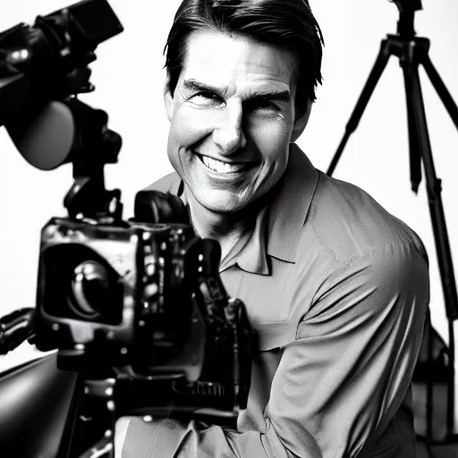 Image similar to A photo of Tom Cruise, head shoot, promo shoot, studio lighting