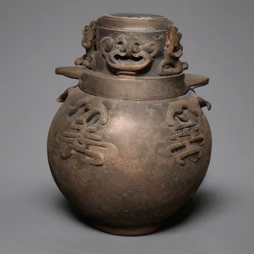 Image similar to “ ancient chinese bronze urn ”