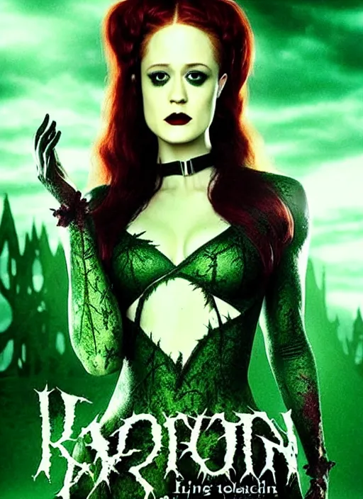 Prompt: poster for a gothic poison ivy movie starring evan rachel wood