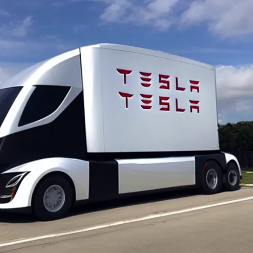 Image similar to tesla hovering truck