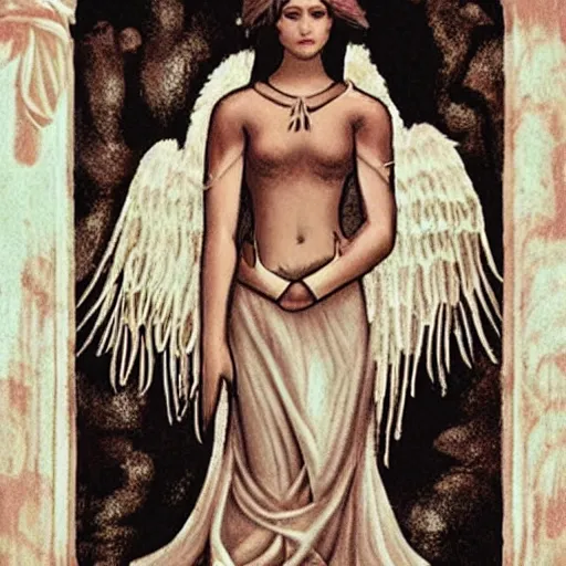 Prompt: my Goddess would dismember the limbs of my fallen sisters and give me new ones, angel girl