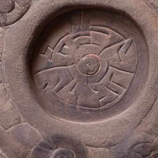 Image similar to pre - inca native ceramics