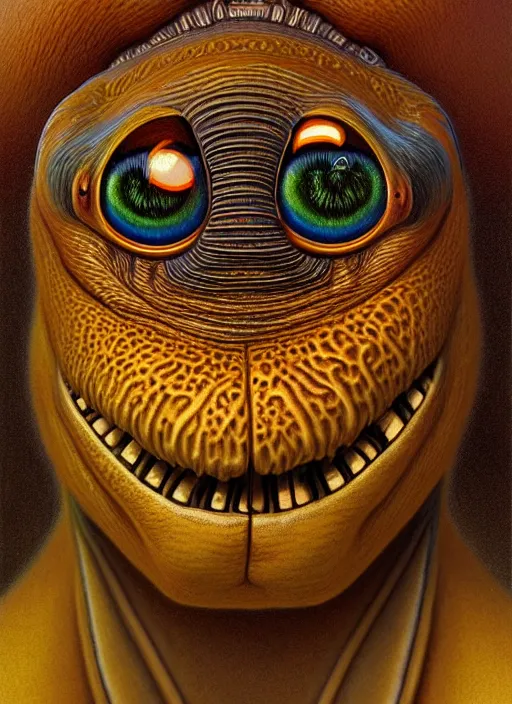 Image similar to anthropomorphic highly detailed group portrait of funny mr bean neon giant cute eyes trilobyte beetle, intricate ink, elegant, digital painting, artstation, concept art, smooth, sharp focus, art by artgerm, bob eggleton, michael whelan, stephen hickman, richard corben, wayne barlowe and greg rutkowski and alphonse mucha, 8 k