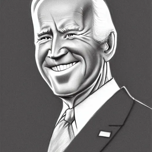 Image similar to milt kahl pencil sketch of joe biden