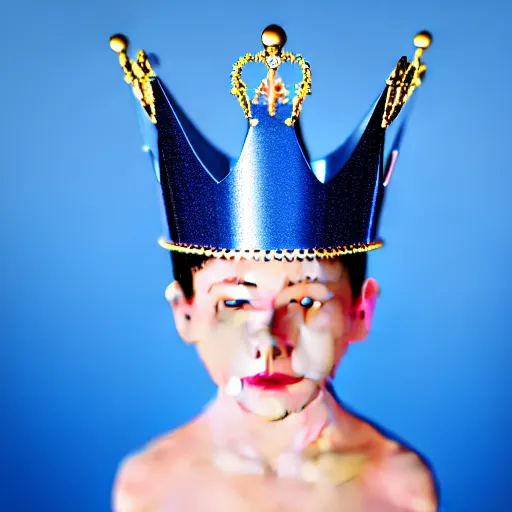 Prompt: blue toy crown , 4k , HD