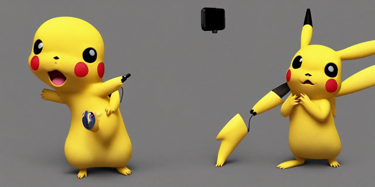 Image similar to pikachu taking a derp selfie, pixar artstyle, hyperdetailed, artstation, accurate, octane render, 8k