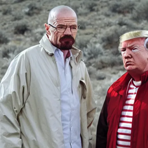 Image similar to walter white with donald trump