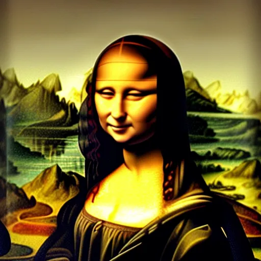 Prompt: jennifer love hewitt as mona lisa,