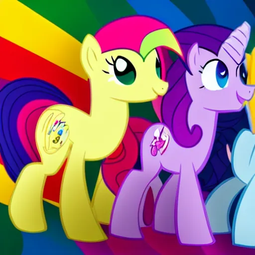 Image similar to the mane six go to pride, my little pony, pride month