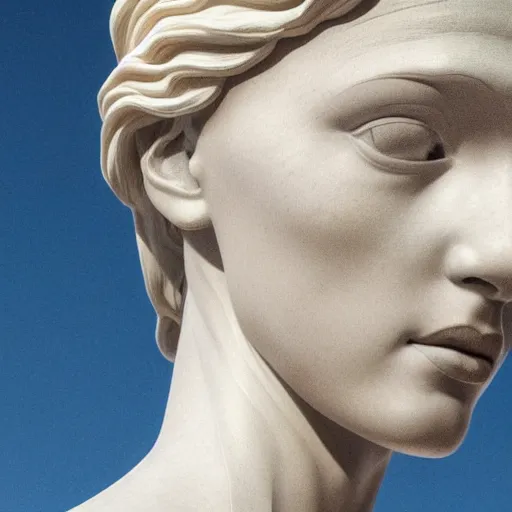 statue of a beautiful young woman. ultra detailed