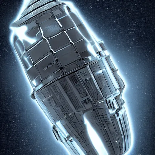 Image similar to x - rays of alien space craft, digital paiting, highly detailed render