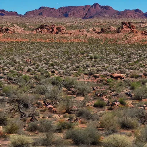 Image similar to a where's waldo scene in the arizona desert