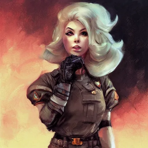 Prompt: portrait of princess peach, colourised, face portrait, epic, tragic, military art, fantasy, dieselpunk, hd shot, digital portrait, beautiful, artstation, comic style, by artgerm, guy denning, jakub rozalski, magali villeneuve and charlie bowater