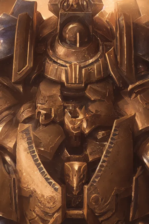 Image similar to armor portrait heros warhammer 4 0 k horus heresy fanart - the primarchs emperor by johannes helgeson animated with vfx concept artist & illustrator global illumination ray tracing hdr fanart arstation zbrush central hardmesh 8 k octane renderer comics stylized