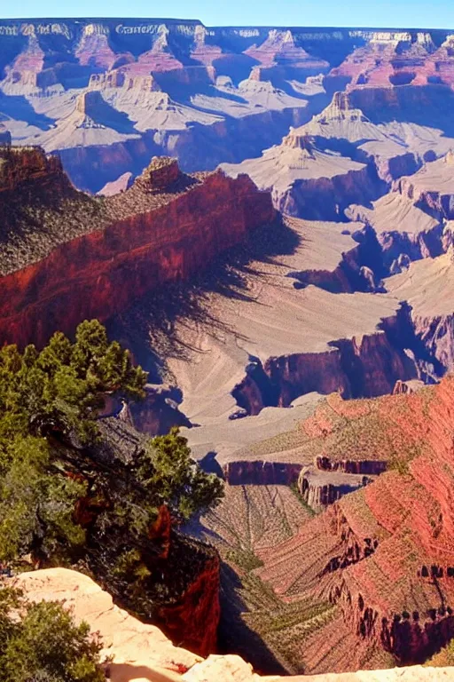 Image similar to bob ross grand canyon