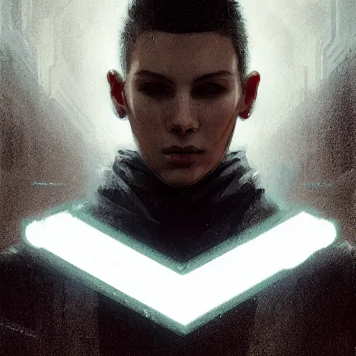 Prompt: A portrait of a man, hairstyle undercut, techwear, cyberpunk, sith, star wars art, art by greg rutkowski, matte painting, trending on artstation