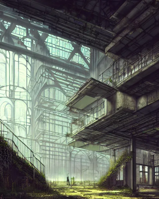 Prompt: a beautiful photorealistic illustration of unknown backroom level industrial architecture unfinished building nature city architecture urbex building by albrecht durer, postcyberpunk futuristic magic realism nature gem otherworldly universe, archdaily, wallpaper, highly detailed, trending on artstation.